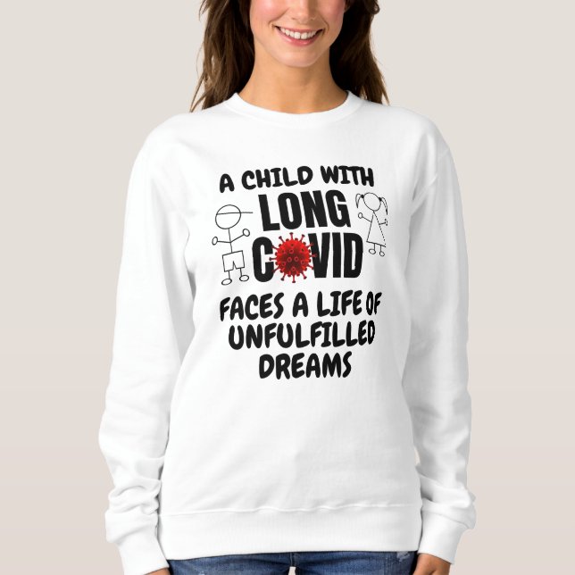 Sudadera Niño con larga vida COVID de sueños no cumplidos (Anverso)