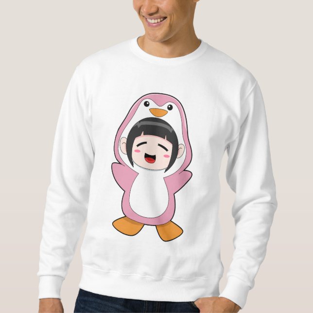 Sudadera Niño con traje de pingüino (Anverso)