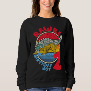 Sudadera ¡Niño, cumpleaños, Rawr! Ankylosauro I Mat familia
