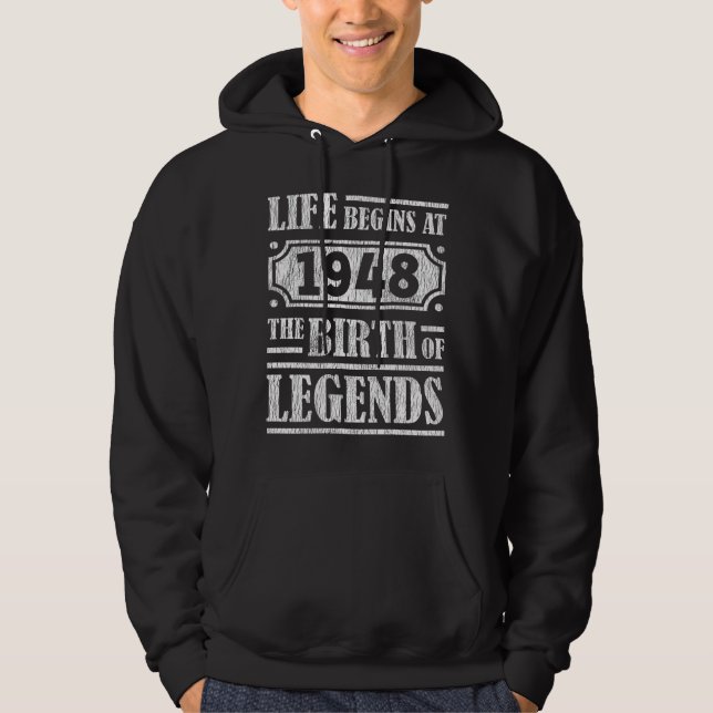 Sudadera Niño De 77 Años De 1948 Nacimiento De Leyenda Cump (Anverso)