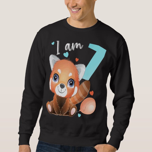 Sudadera Niño De 7 Años De Edad De Aniversario Chica Panda (Anverso)