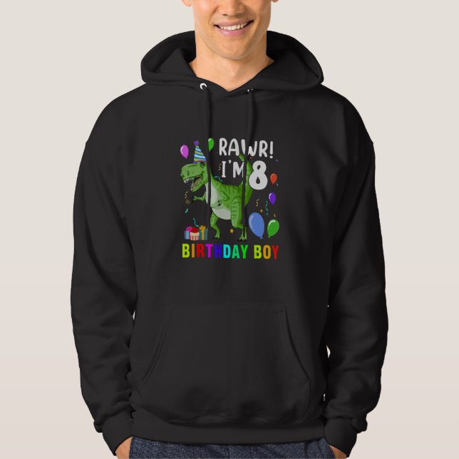 Sudadera Niño de 8 años de edad Rex Dinosaur (Anverso)