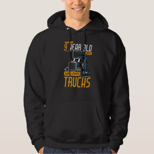 Sudadera Niño de 9 años que ama a camionero 9 años