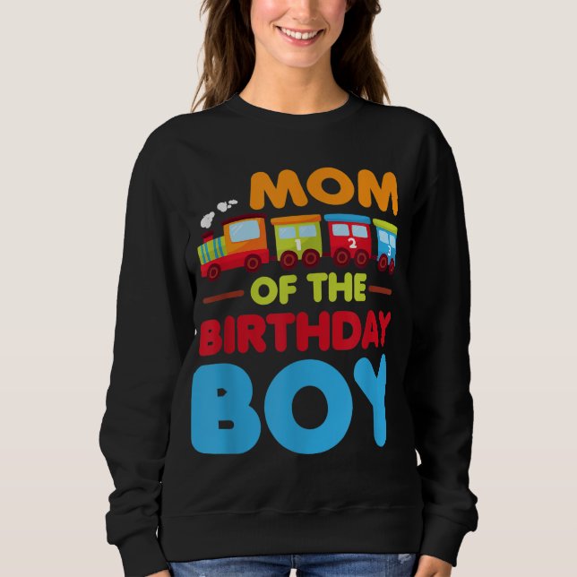 Sudadera Niño de cumpleaños de ferrocarril, madre del tren  (Anverso)