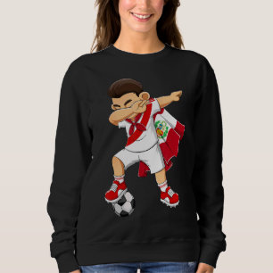Sudadera Niño de la bandera peruana de fútbol de Dabbing