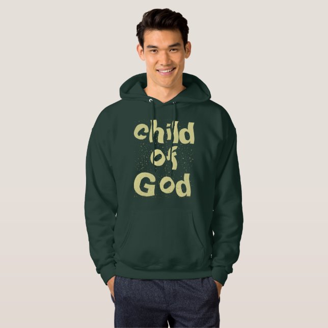 Sudadera Niño de la Biblia de Dios Cita Verde (Anverso completo)