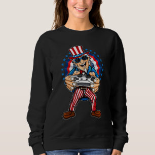 Sudadera Niño Gamer Tío Sam 4 De Julio Videojuego Niños Gi