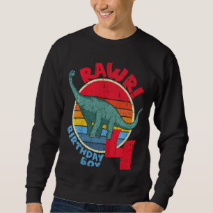 Sudadera ¡Niño, niño, por cuarto cumpleaños, soy Rawr! Brac
