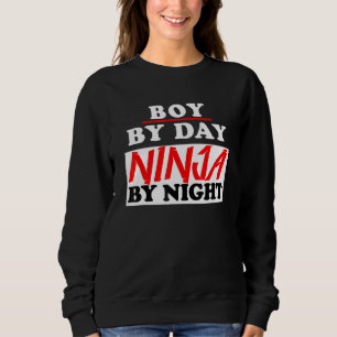 Sudadera Niño Por Día - Ninja Por Noche - Jugando Ninja