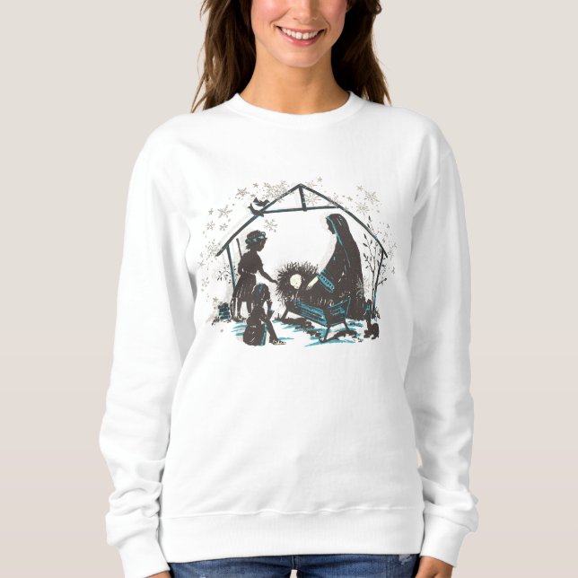 Sudadera Niño Religioso Cristiano Jesús Navidades Natividad (Anverso)