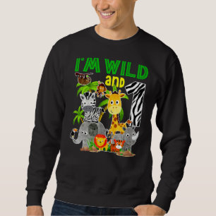 Sudadera Niño: Soy salvaje y tema del zoológico de primer c