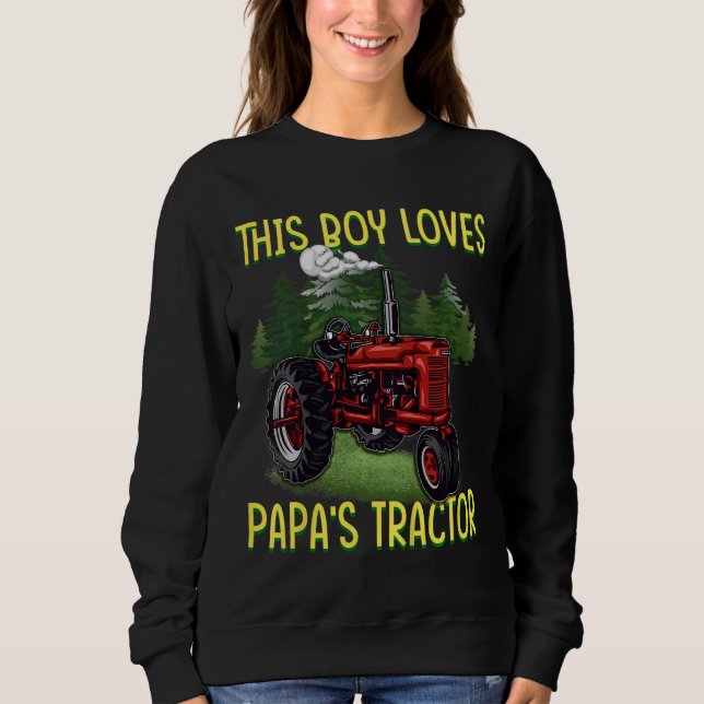 Sudadera Niño: Tractor Abuelo, solo un chico que ama Pa' (Anverso)