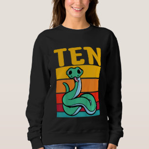Sudadera Niños 10 años Retro Mascota de serpientes Reptile