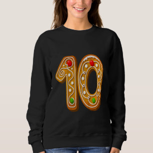 Sudadera Niños 10 letras mayúsculas de galletas de Navidad