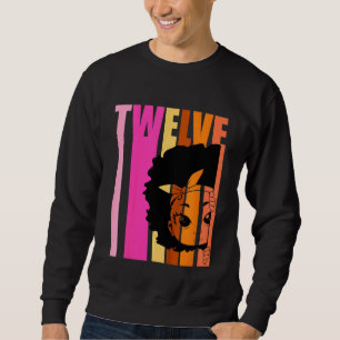Sudadera Niños 12 hoy Reina Chica Negra Retro 12º Afro Hai