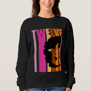 Sudadera Niños 12 hoy Reina Chica Negra Retro 12º Afro Hai