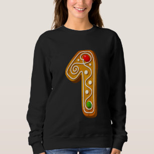 Sudadera Niños  1 Galleta De Navidad Alfabeto Mayúsculas Má