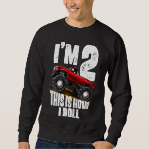 Sudadera Niños 2.º cumpleaños Monstruo de camionetas de beb