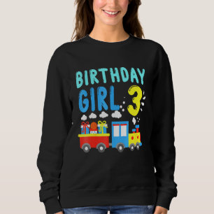 Sudadera Niños 3er Chica de Cumpleaños Entrena Fiesta Tema 
