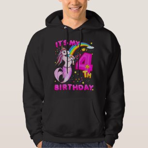 Sudadera Niños 4 cumpleaños Unicornio Mermicorn Sirvienta P