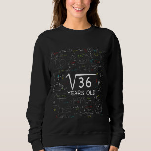 Sudadera Niños 6 Cumpleaños Matemático 6 Años Raíz cuadrada