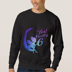 Sudadera Niños 6° partido de cumpleaños princesa de hadas d