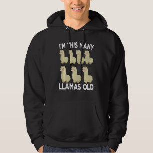 Sudadera Niños 7 años de edad Llama 7 cumpleaños Alpaca