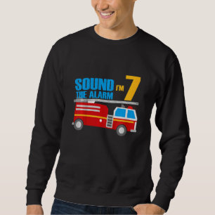 Sudadera Niños 7 cumpleaños 7 bomberos de siete años