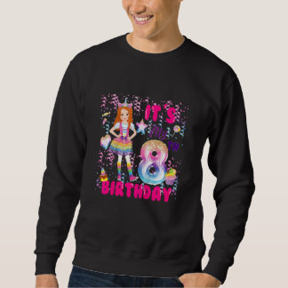 Sudadera Niños 8 años Chicas de cumpleaños 8 años Red Haire