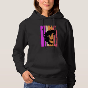 Sudadera Niños 9 Hoy Reina Chica Negra Retro 9 Cabello Afro