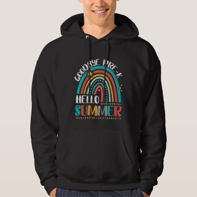 Sudadera Niños Adiós preescolar de verano con arco iris (Anverso)