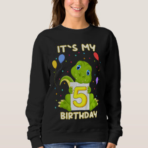 Sudadera Niños Alineador de pequeños cocodrilos 5 cumpleaño