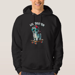 Sudadera Niños Alpaca En Una Patineta Muchachos Skater