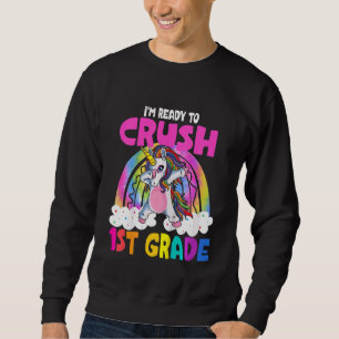Sudadera Niños aplastan primer grado Dabbing Unicorn B