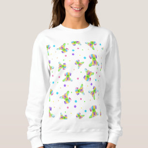 Sudadera niños arcoíris perro cachorro lunares brillantes c