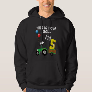 Sudadera Niños así es como hago rodar, tengo 5 años de edad