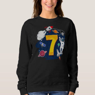 Sudadera Niños Astronautas de 7 años en el espacio exterior