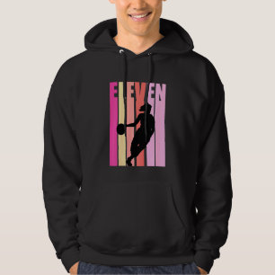 Sudadera Niños Basketball 11º cumpleaños Chicas Retro 11