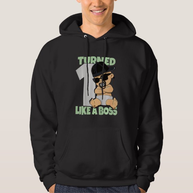 Sudadera Niños bebé Chica de primer cumpleaños 1 año como u (Anverso)