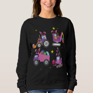 Sudadera Niños Bunny Construction Truck Crane Toddler Boys