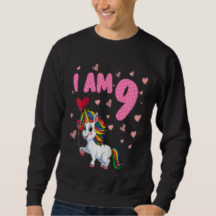 Sudadera Niños Chicas 9 años princesa Unicornio