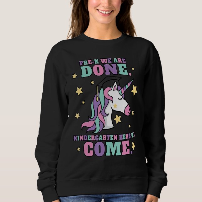 Sudadera Niños Chicas de Unicornio mágicos de pregrado (Anverso)