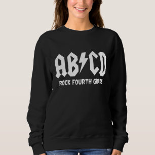 Sudadera Niños Chicas Maestros ABCD Rocks Cuarto Grado Gráf