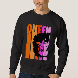 Sudadera Niños Chicas negros Reina retro rosado de pelo ros
