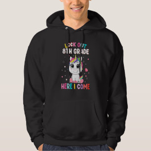 Sudadera Niños Cuidado 8vo Grado Aquí Vengo Unicornio Camis