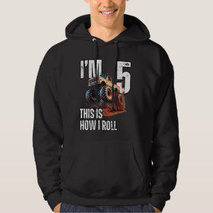 Sudadera Niños De 5 Años Tengo 5 Años Monstruo Coche