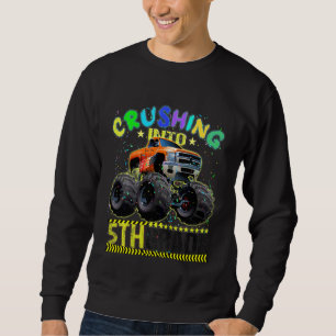 Sudadera Niños de 5to Grado Camión Monstruo Listo Para Apla
