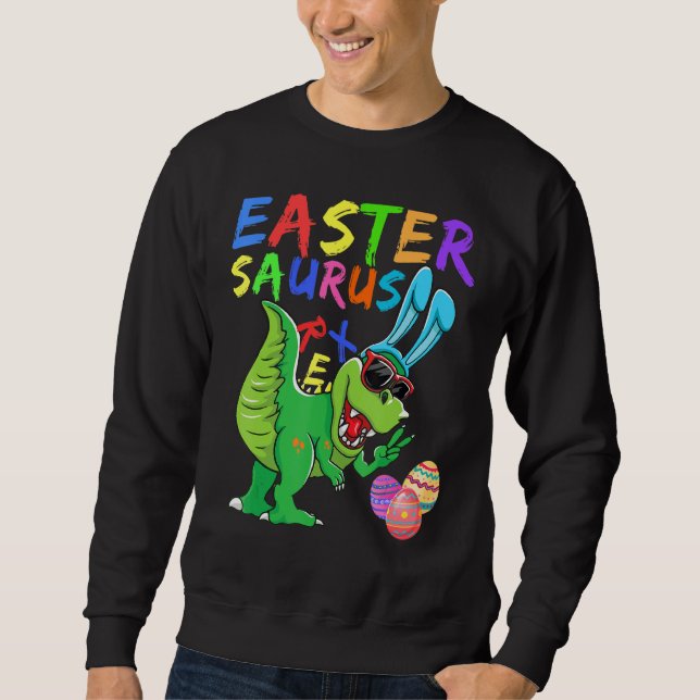 Sudadera Niños de la Easter Trex Dinosaur Bunny Easter Saur (Anverso)