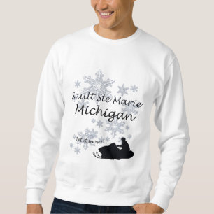 Sudadera Niños de nieve de Sault Ste Marie Michigan en moto