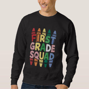 Sudadera Niños De Primer Grado De Escuadrón Divertido Regre